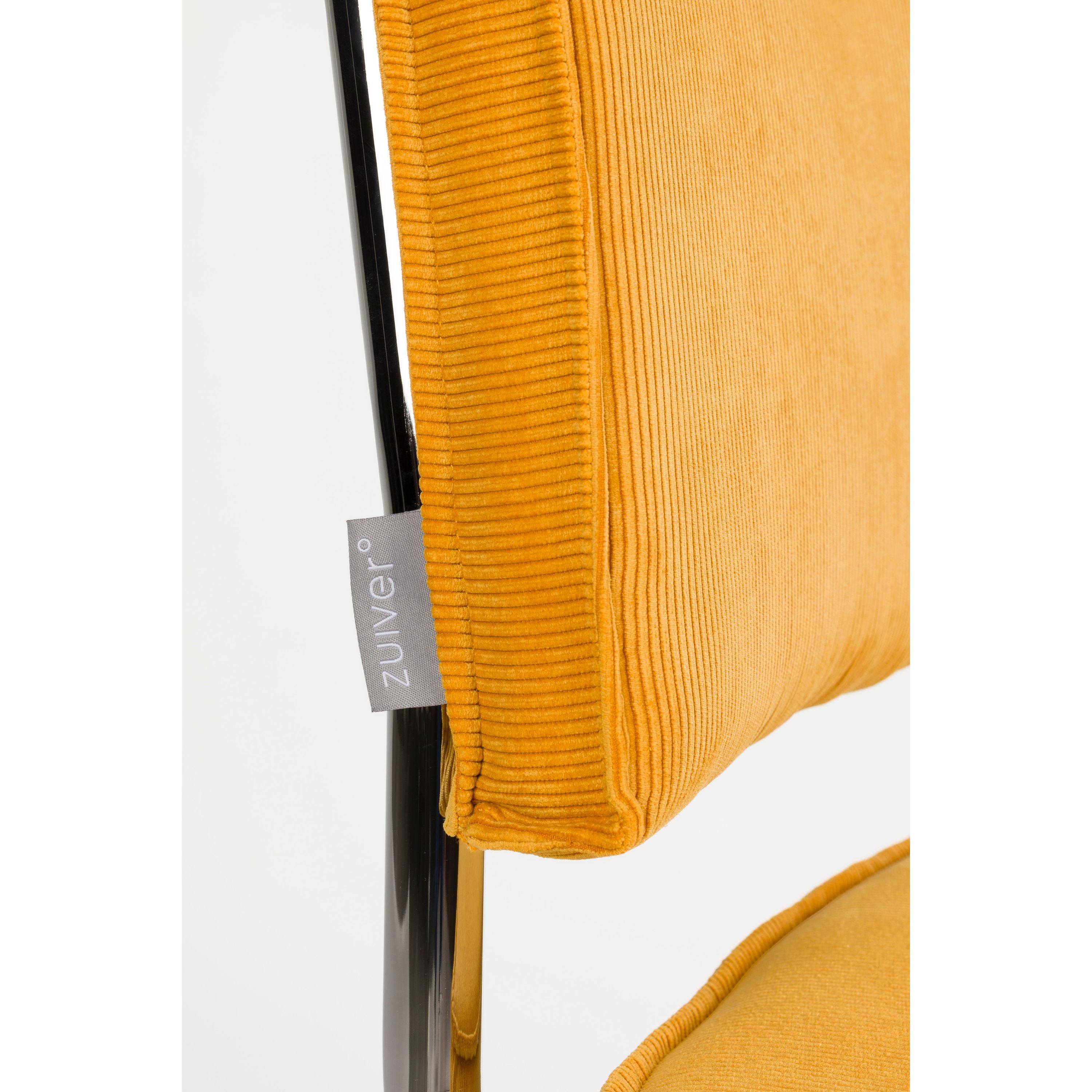 Zuiver Ridge Rib Eetkamerstoelen  Geel - Set van 2