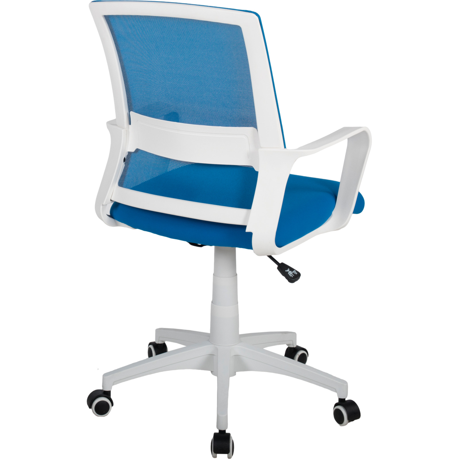 Bürostuhl Jonte Mesh blau, Gestell weiss, drehbar