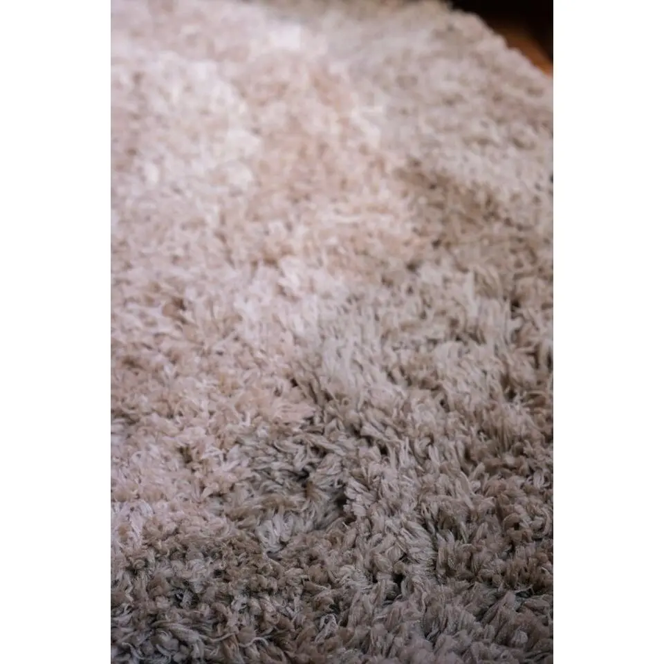 Interieur05 hoogpolig vloerkleed polyester Pilo groen/beige - 240 x 240 cm