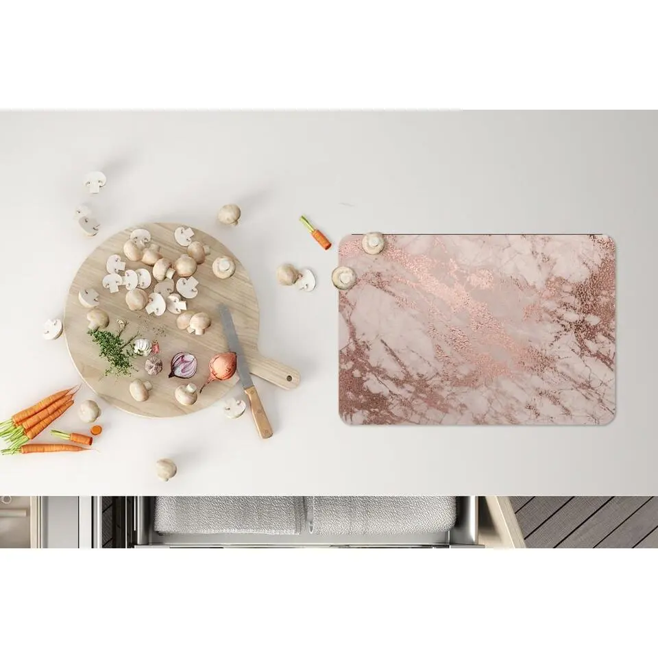 MuchoWow Placemat (6stuks) 45x30cm Marmer Roze Luxe Marmerlook