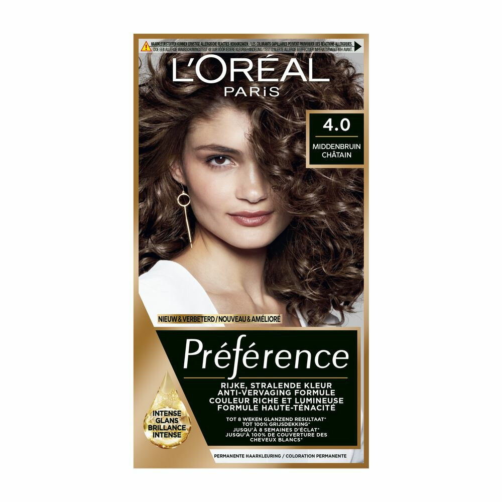 L'Oréal Préférence Permanente Haarkleuring 4.0 Middenbruin