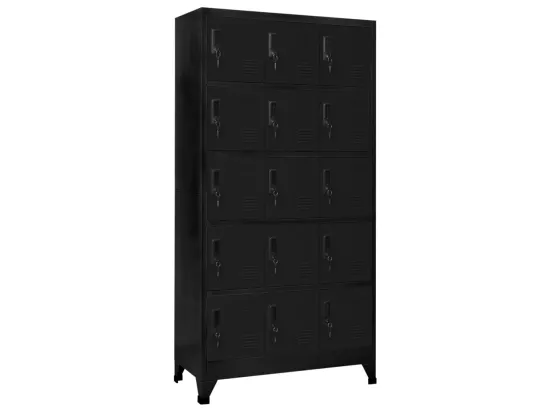 Armoire à casiers Noir 90x40x180 cm Acier