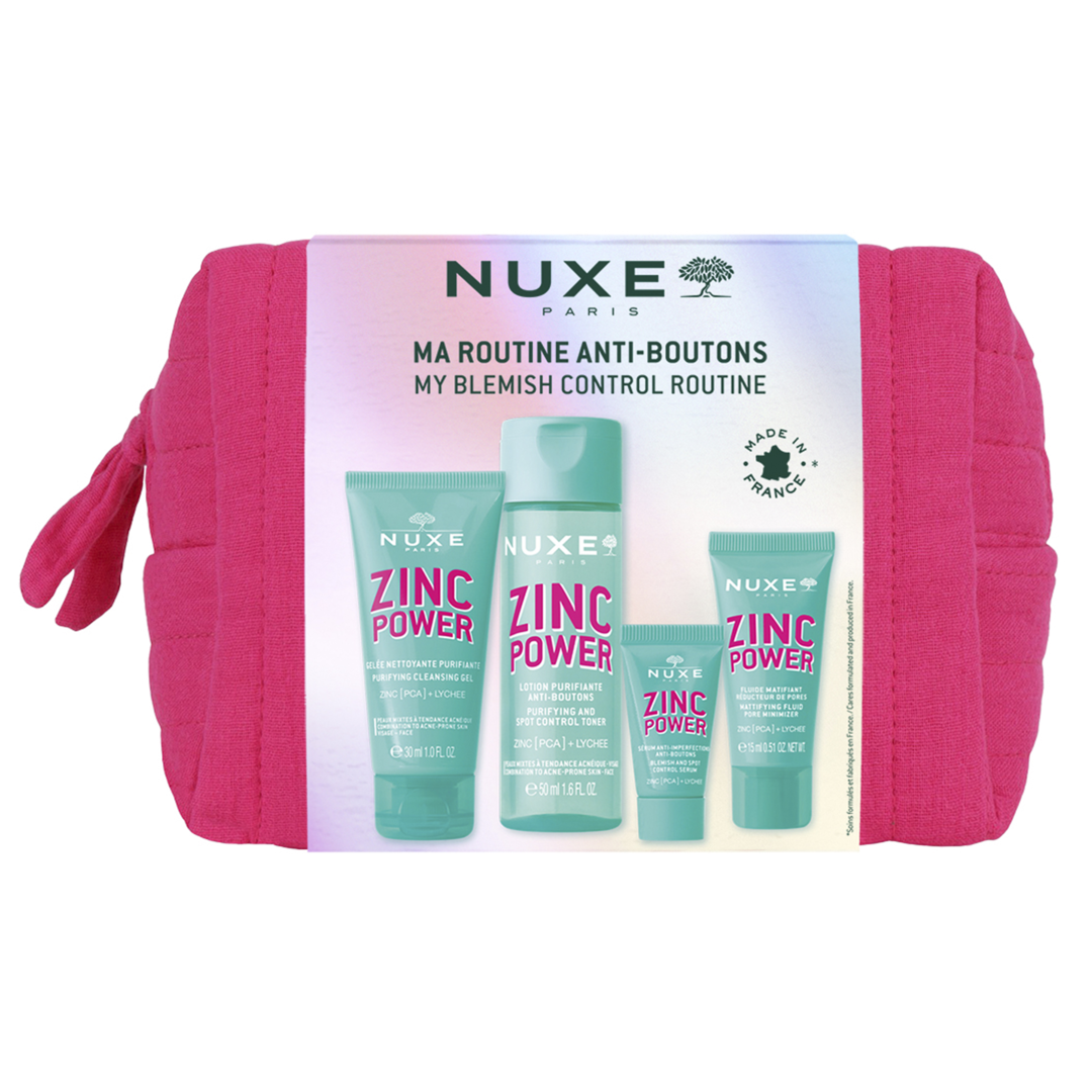 NUXE Zinc Power Pflegeroutine<br>4 Stück, gegen Hautunreinheiten