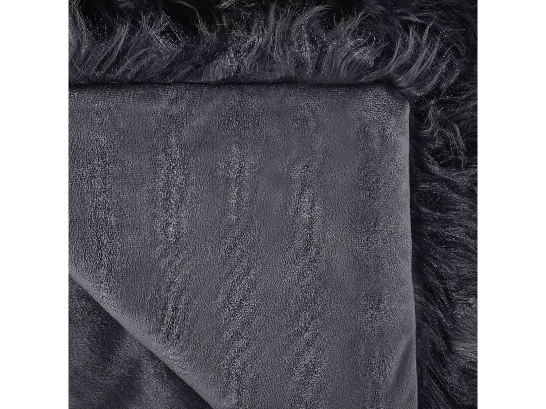 Couvre-lits DELICE Tissu 200 x 220 cm Noir