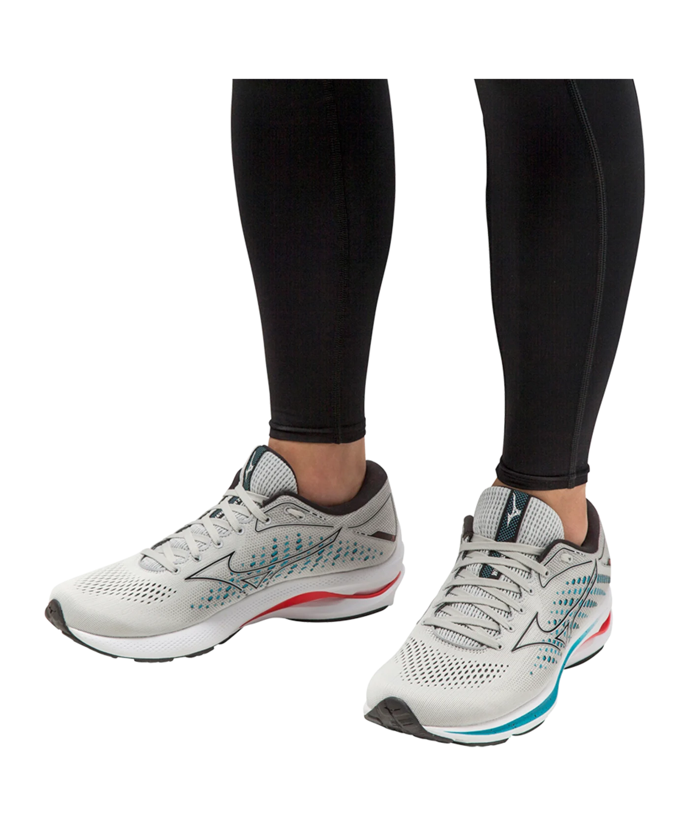 Mizuno Wave Rider 25 Running Grau Blau Rot F09
