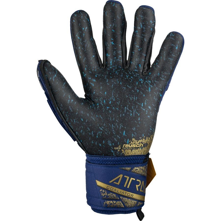 Reusch Gants de Gardien Attrakt FreeGel Fusion Goaliator Night Spark - Bleu/Doré/Noir