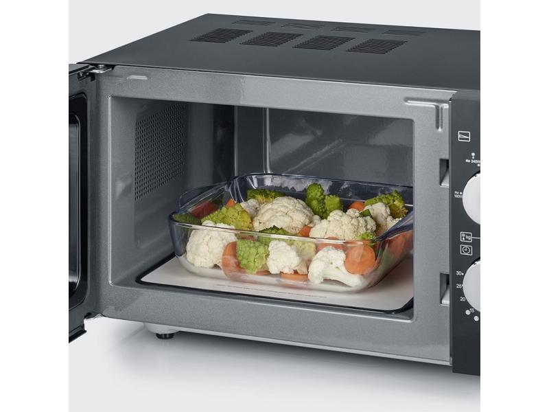 Severin Mikrowelle MW7761 Schwarz Mikrowelle mit einer Leistung von 800 W