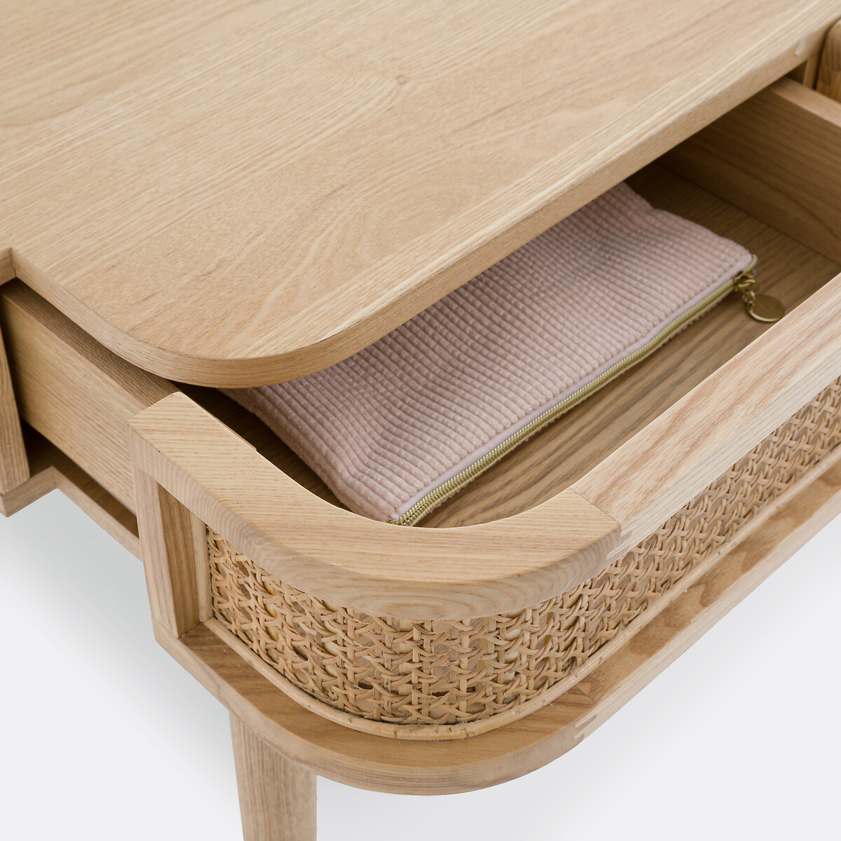 LA REDOUTE INTERIEURS<br>Penteadeira, 2 gavetas, vime, Laora