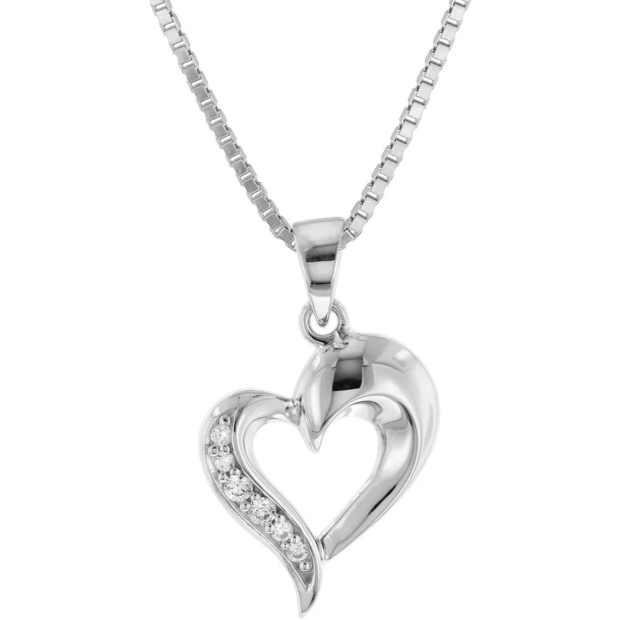 trendor Kinderkette mit Herz-Anhänger 925 Silber silver