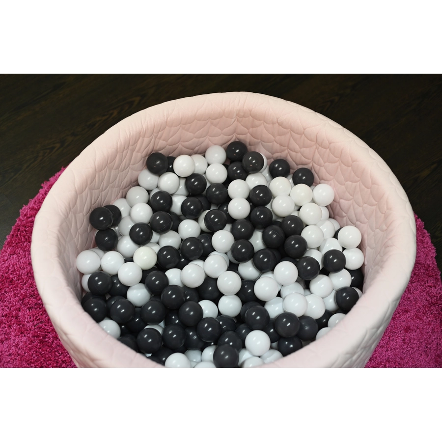 knorr toys® Bällebad soft - Cosy heart rose - 300 Bälle greycreme rosa