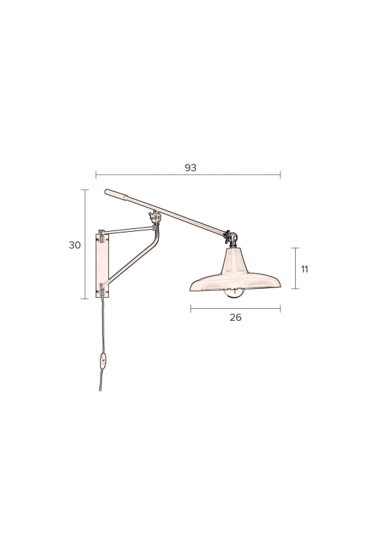 Dutchbone Hector wandlamp zwart