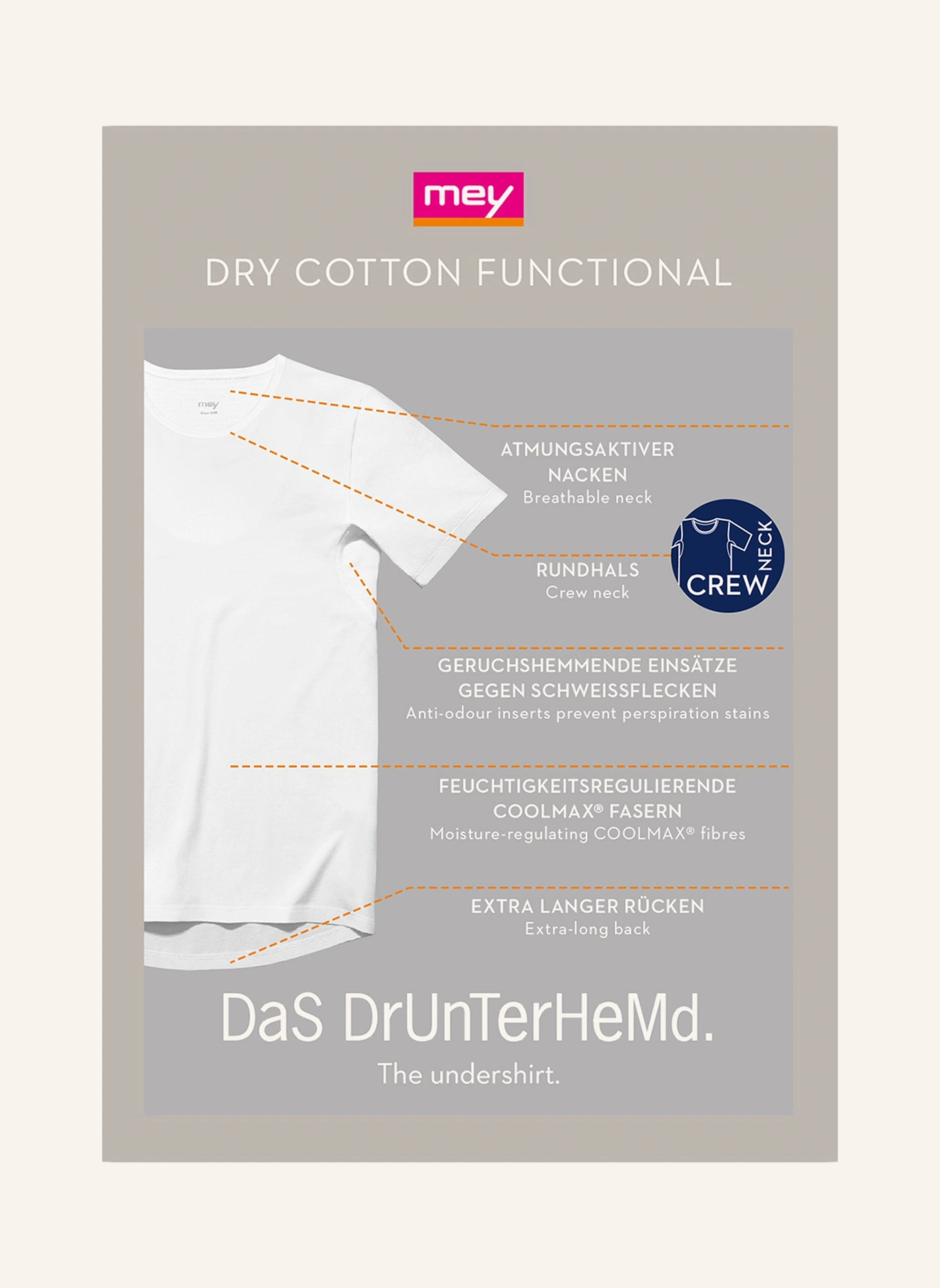 mey T-Shirt Serie DRY COTTON