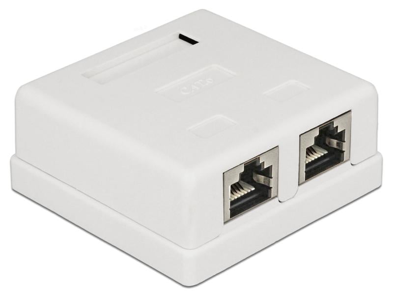 Delock Gehäuse Cat.6 LSA 2-fach Gehäuse,
