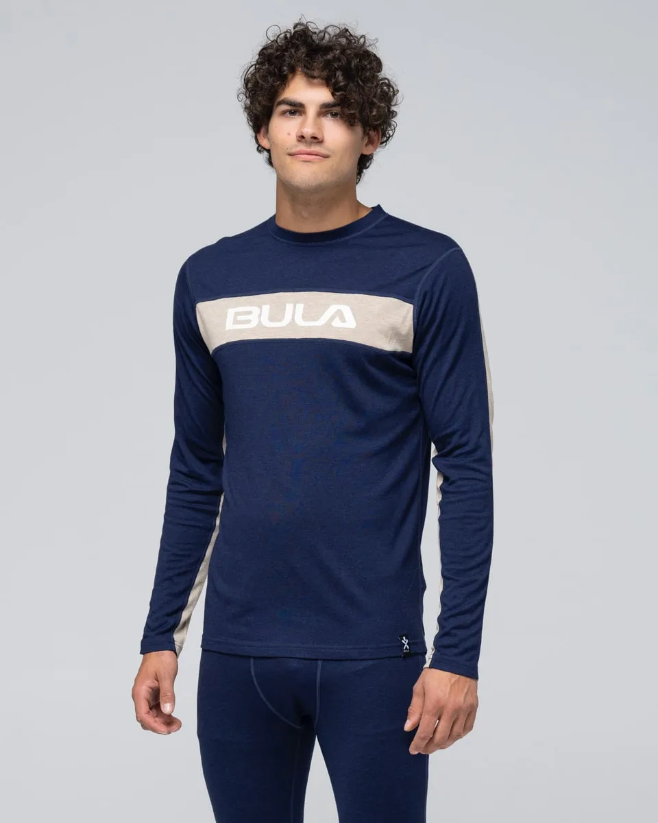 Bula Men's Retro Merino Wool Crew Navy