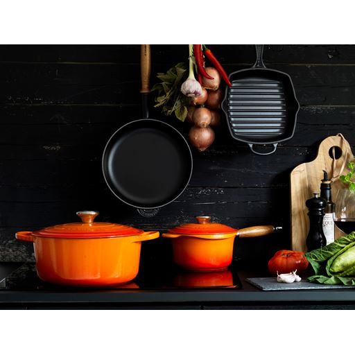 Le Creuset Signature Collection Støbejerns Stegepande, Matte Black, Ø23 cm