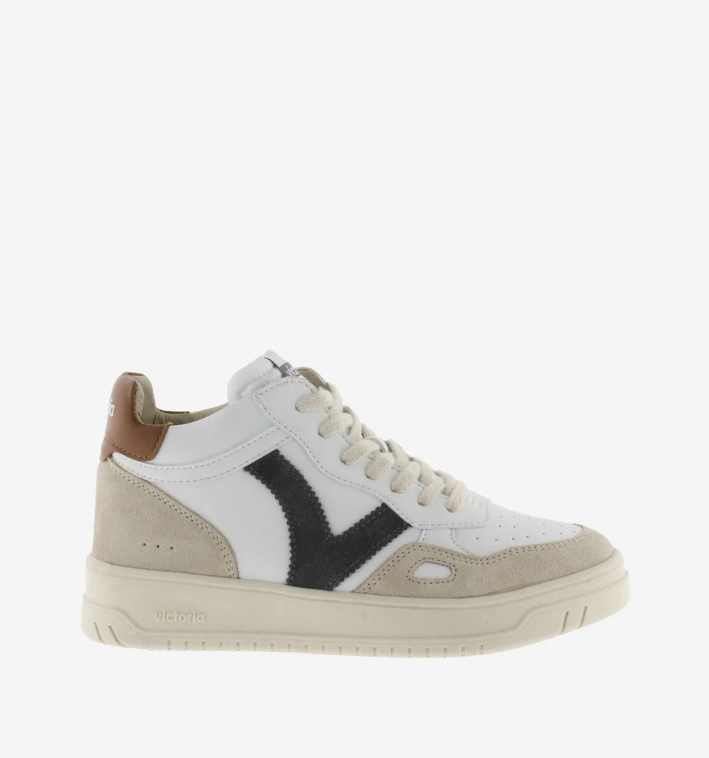 SEUL BOTTINE EFFET CUIR & CUIR FENDU Bottines unisexes semelle beige CUERO