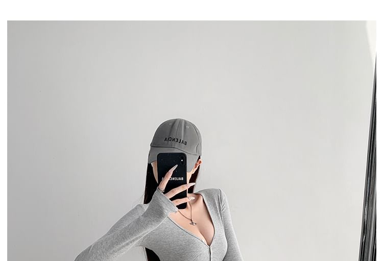 Shira - Romper met lange mouwen en V-hals