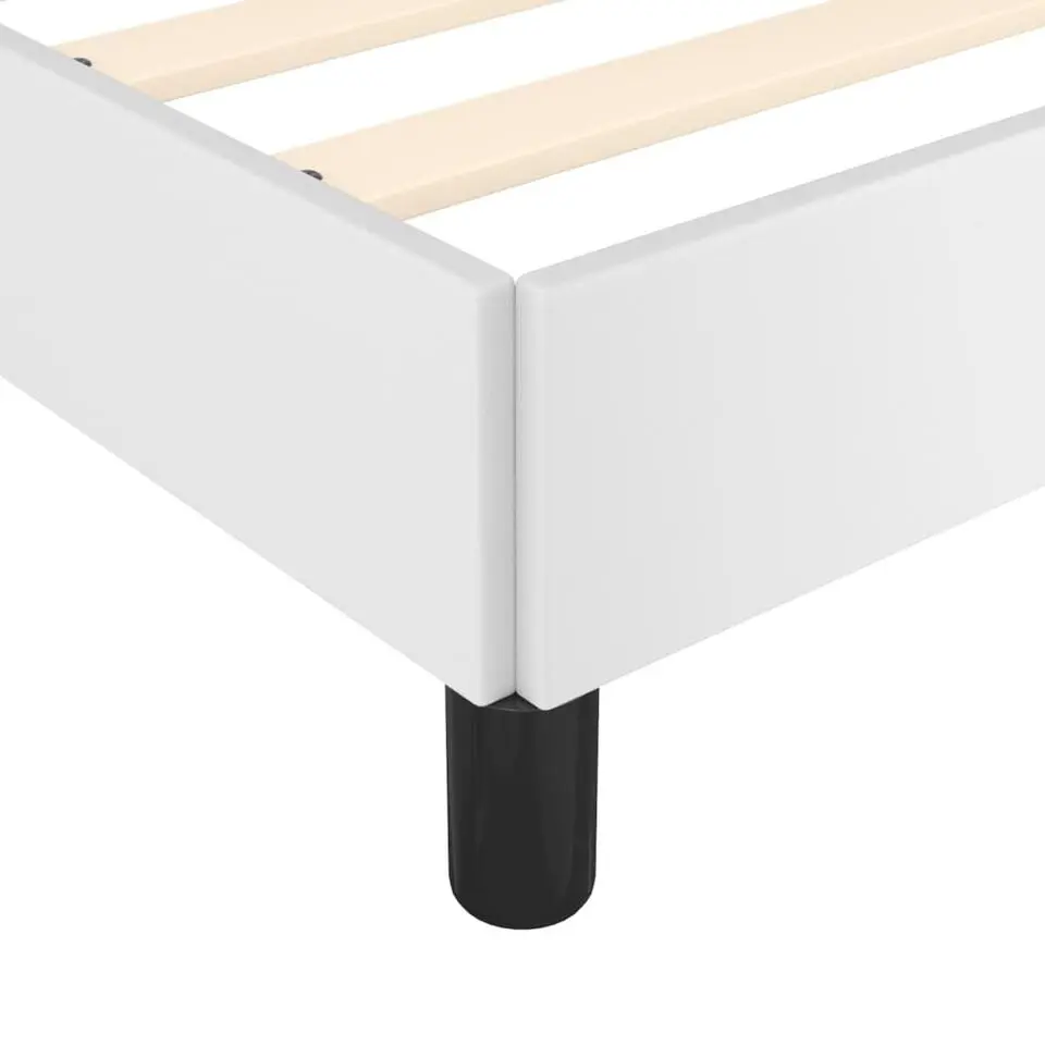 vidaXL - Bed frame met hoofdeinde zonder matras - Wit - Hout - 90x200 cm