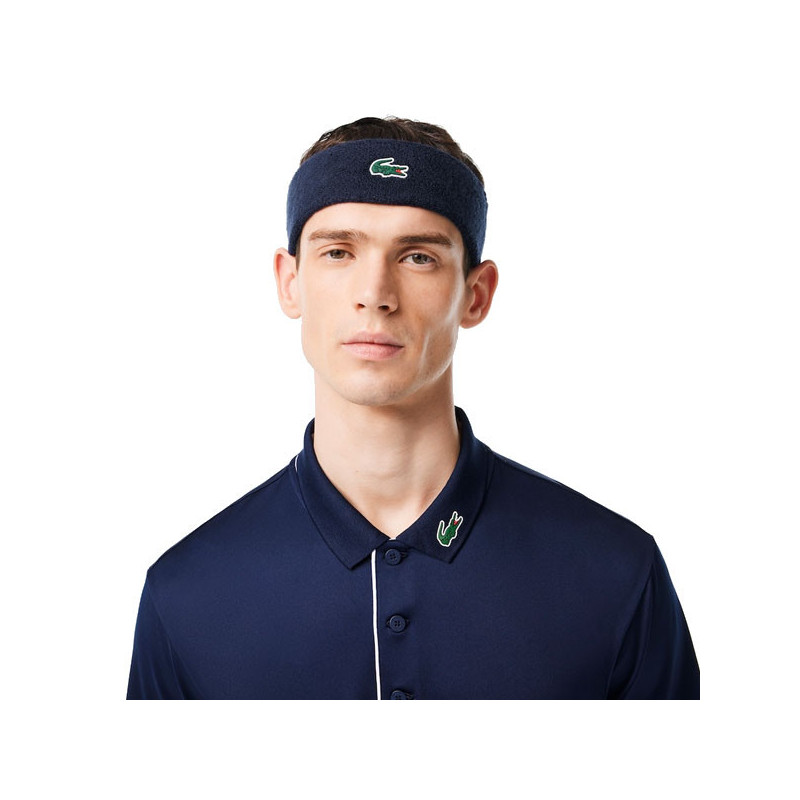 Bandeau éponge Lacoste blanc ou marine