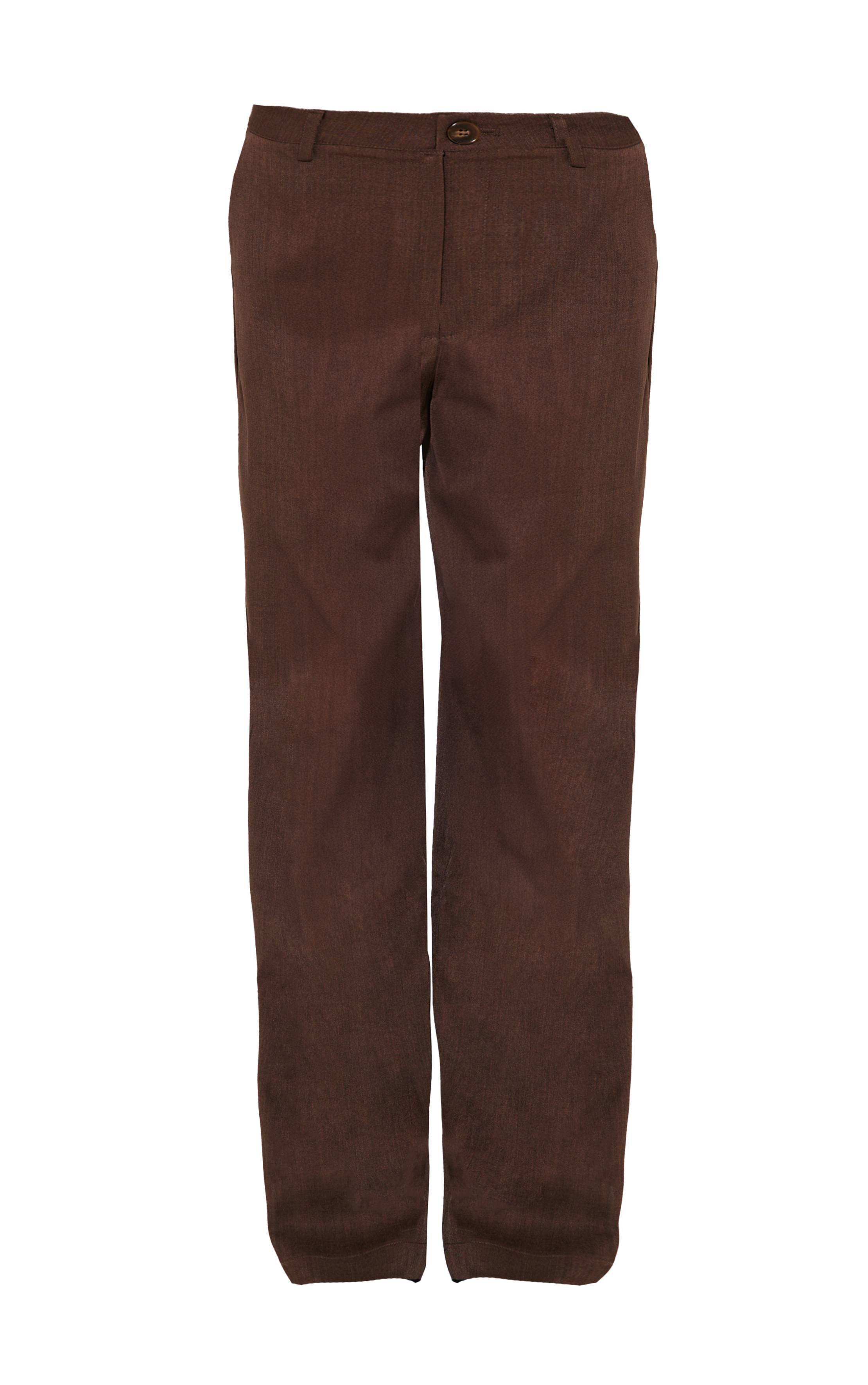 Chocolat Pantalon Large Tissé Tailleur Ensemble Coordonné