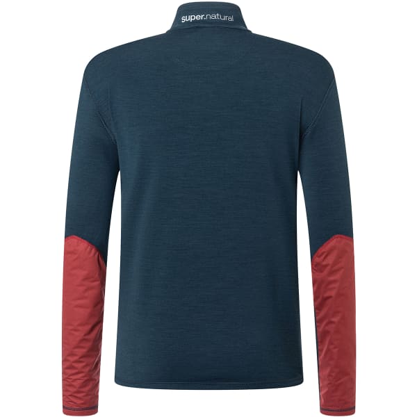 Veste polaire randonnée SUPER.NATURAL M ADVENTURE TRACK BLUEBERRY/SUN DRIED TOMATO