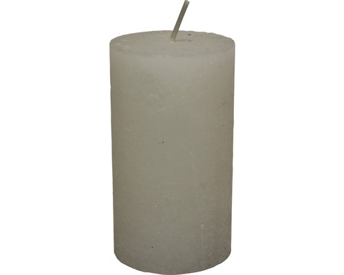 Rustieke pilaarkaars Ø 6,8 cm H 12 cm wit