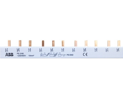 ABB PS3/60L-rail 3-polig 1080 mm