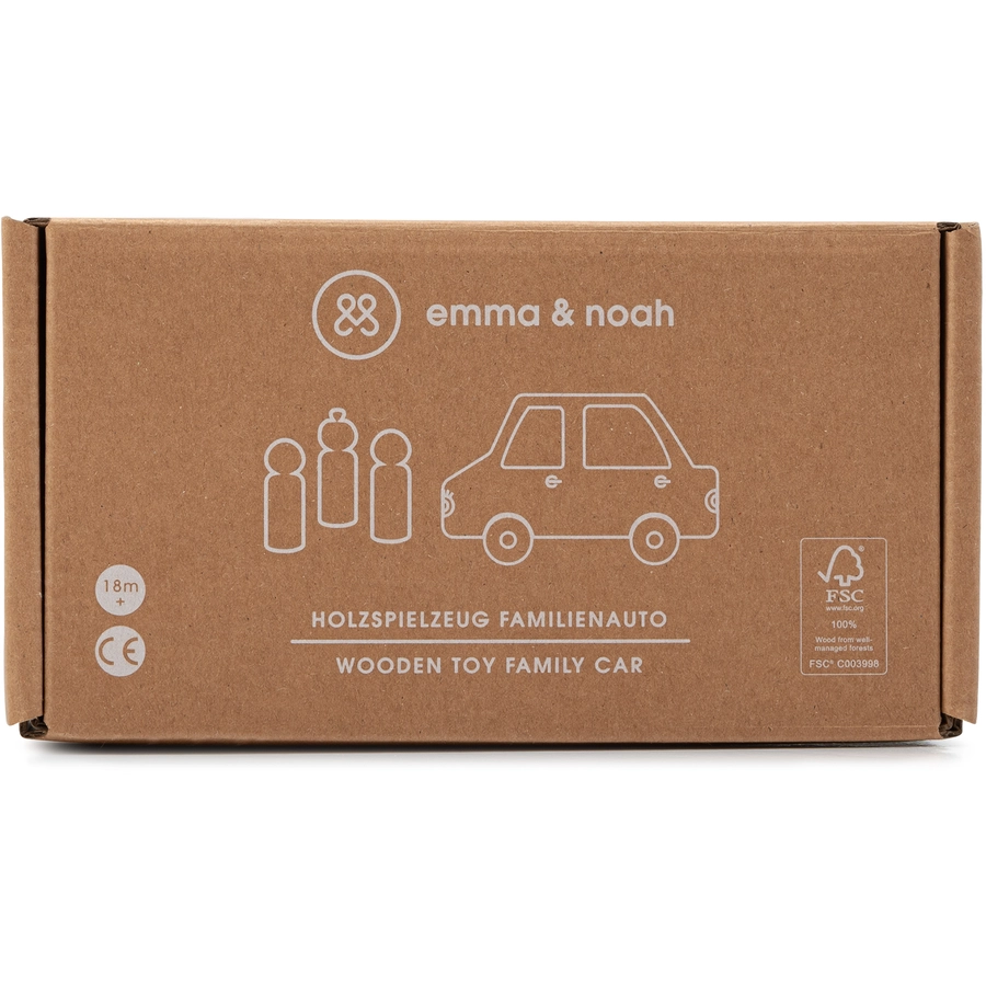 emma & noah Holzspielzeug Familienauto