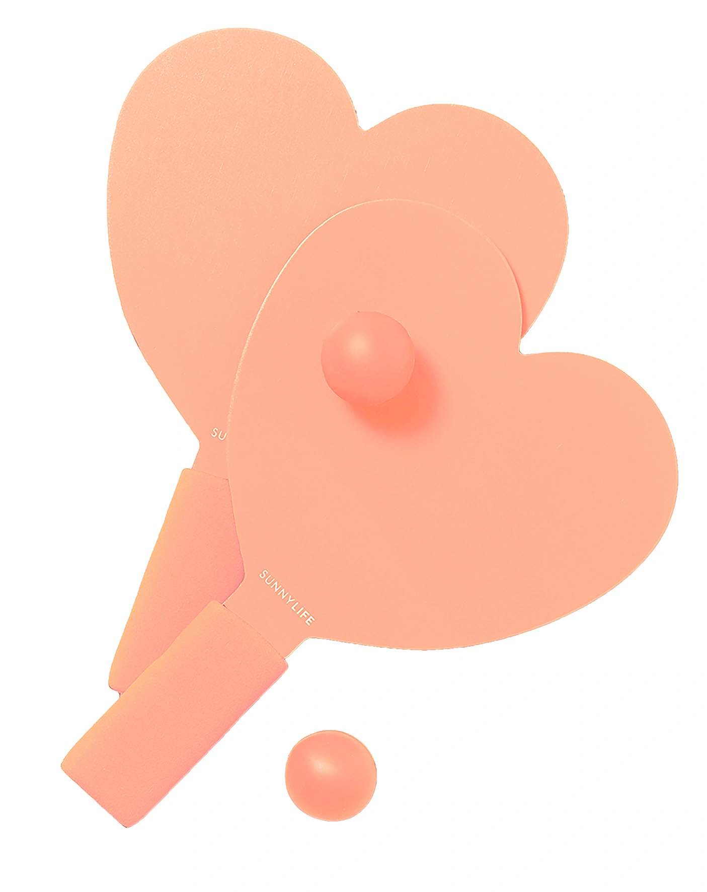 Mini Beachball-Set HEART 4-teilig in orange