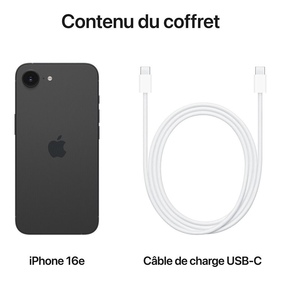 Apple iPhone 16e Noir - 256 Go