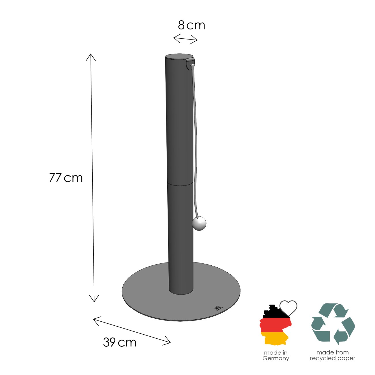 LucyBalu PAPERPOLE Kratzäule freistehend
