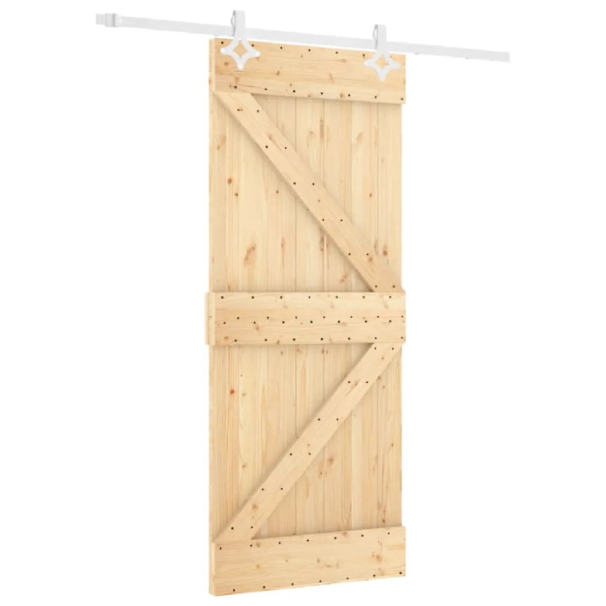 vidaXL Porte coulissante pin massif 80x210 cm avec kit