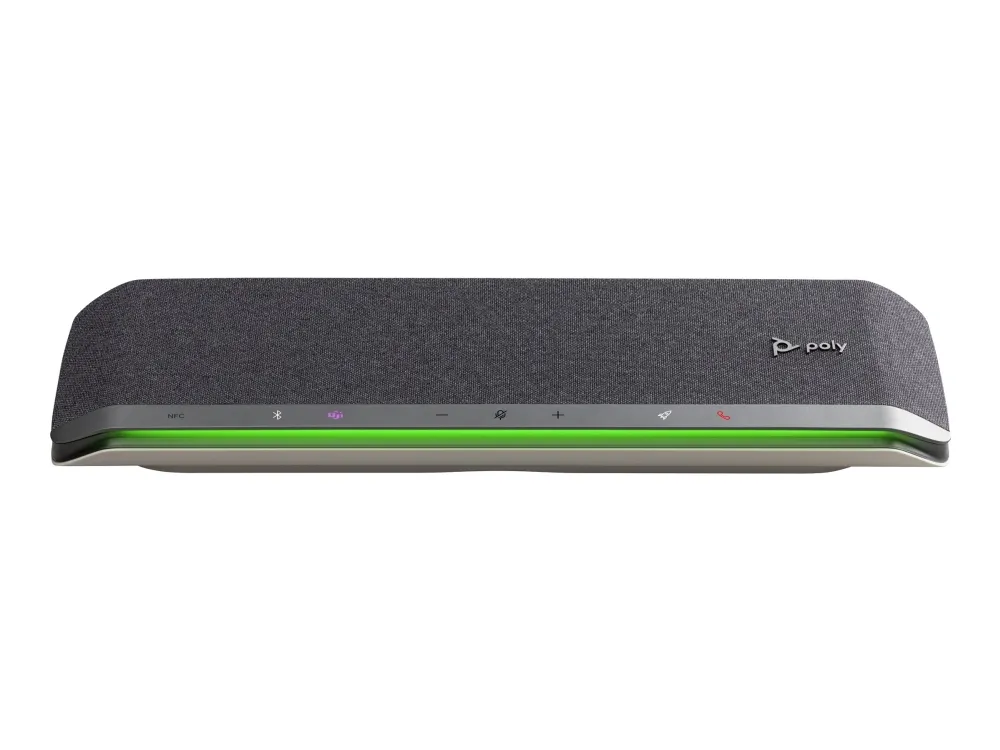 Poly Sync 60-M - Smart højttalertelefon - Bluetooth - kablet, trådløs - NFC - USB-A, USB-C - sølv - Certified for Microsoft Teams, Zoom Certified