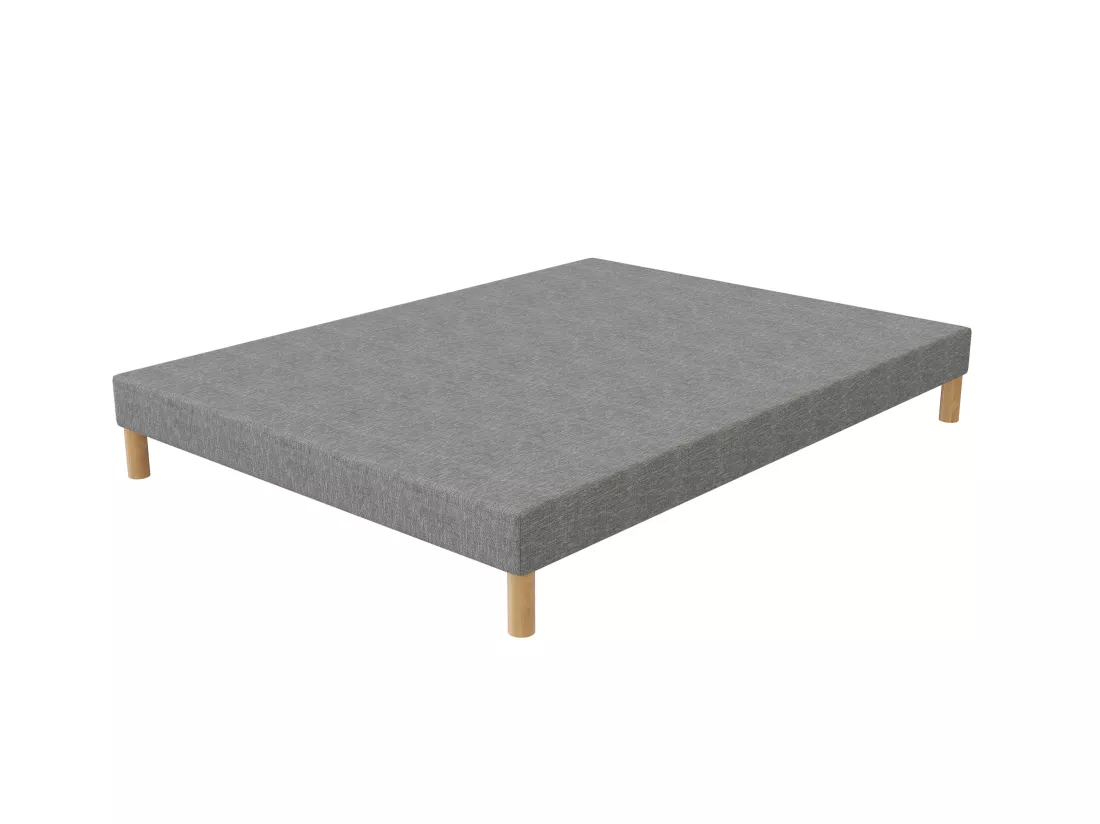 Sommier tapissier gris 120x190 + jeu de pied offert