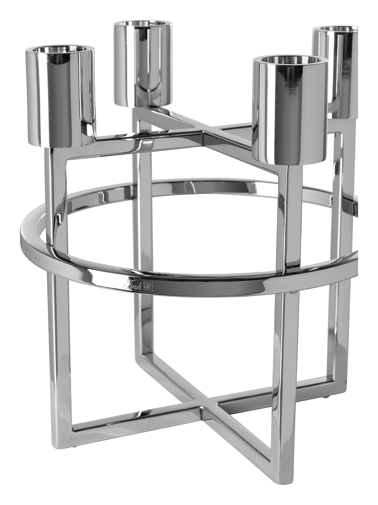 Fink Stabkerzenleuchter 4-flammig CAPRICE 23 cm silberfarbig/vernickelt