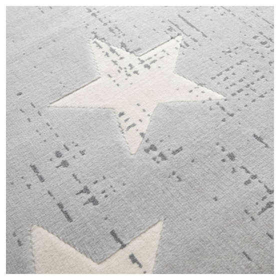 Tapis chambre d'enfant - star vintage - gris clair - 160 x 230 cm