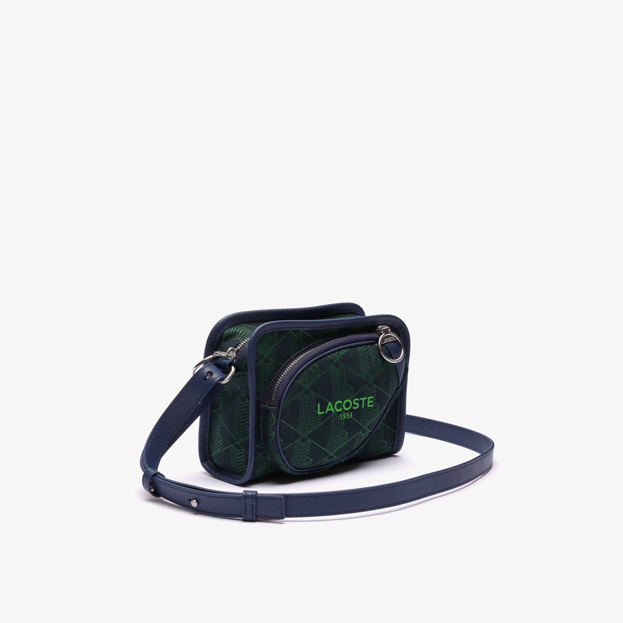 Schultertasche aus Jacquard mit Monogramm Umhängetaschen & Gürteltaschen - Blau - Lacoste - Unisex