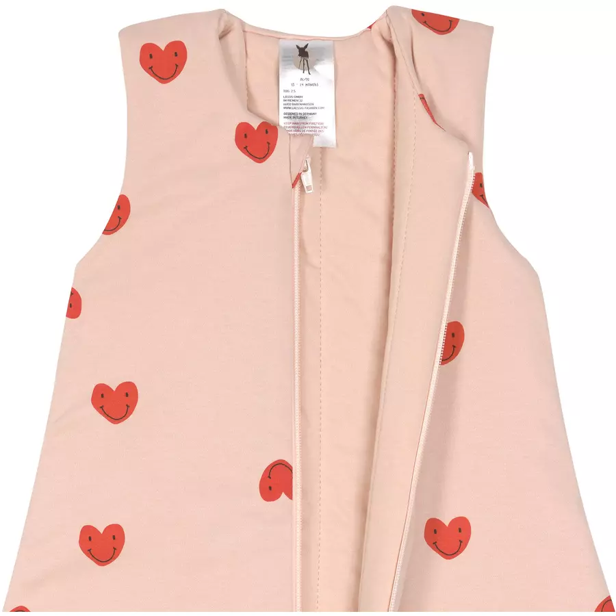 LÄSSIG Babyschlafsack Herz rosa