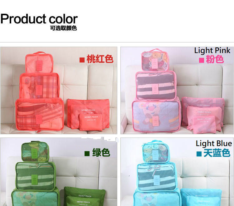 Evorest Bags - Set van 6: Reisorganizers