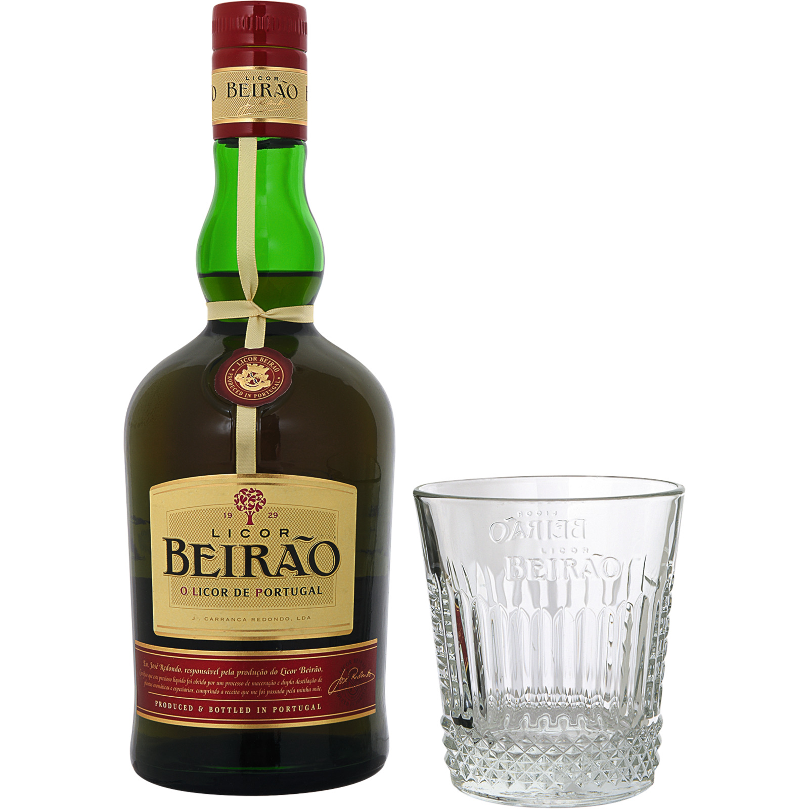 Licor Beirão Alc. 70 cl mit 1 Glas