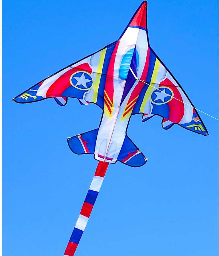 (4.8m) Flug Drachen Herbst Spielzeug Outdoor Flugzeug Flugspielzeug mit Streifenschwanz - Bunt