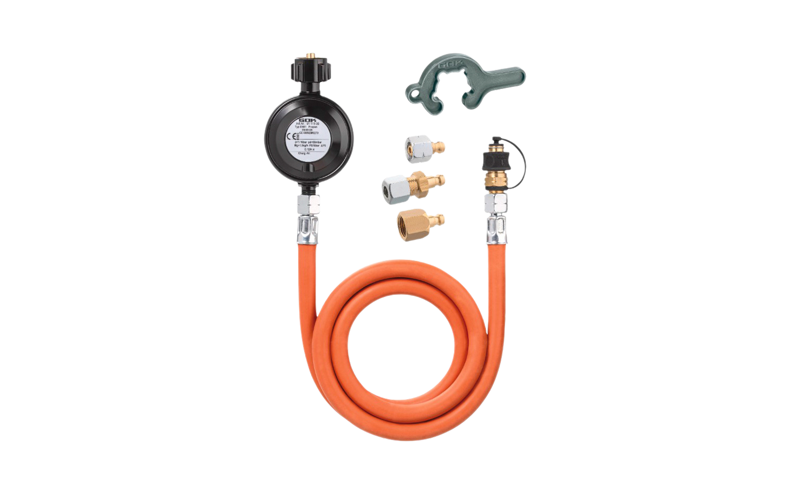 GOK Regler-Schlauchleitung-Set EN61 1,5kg/h 50mbar KLFxSKUx1500 und Steckn.3St