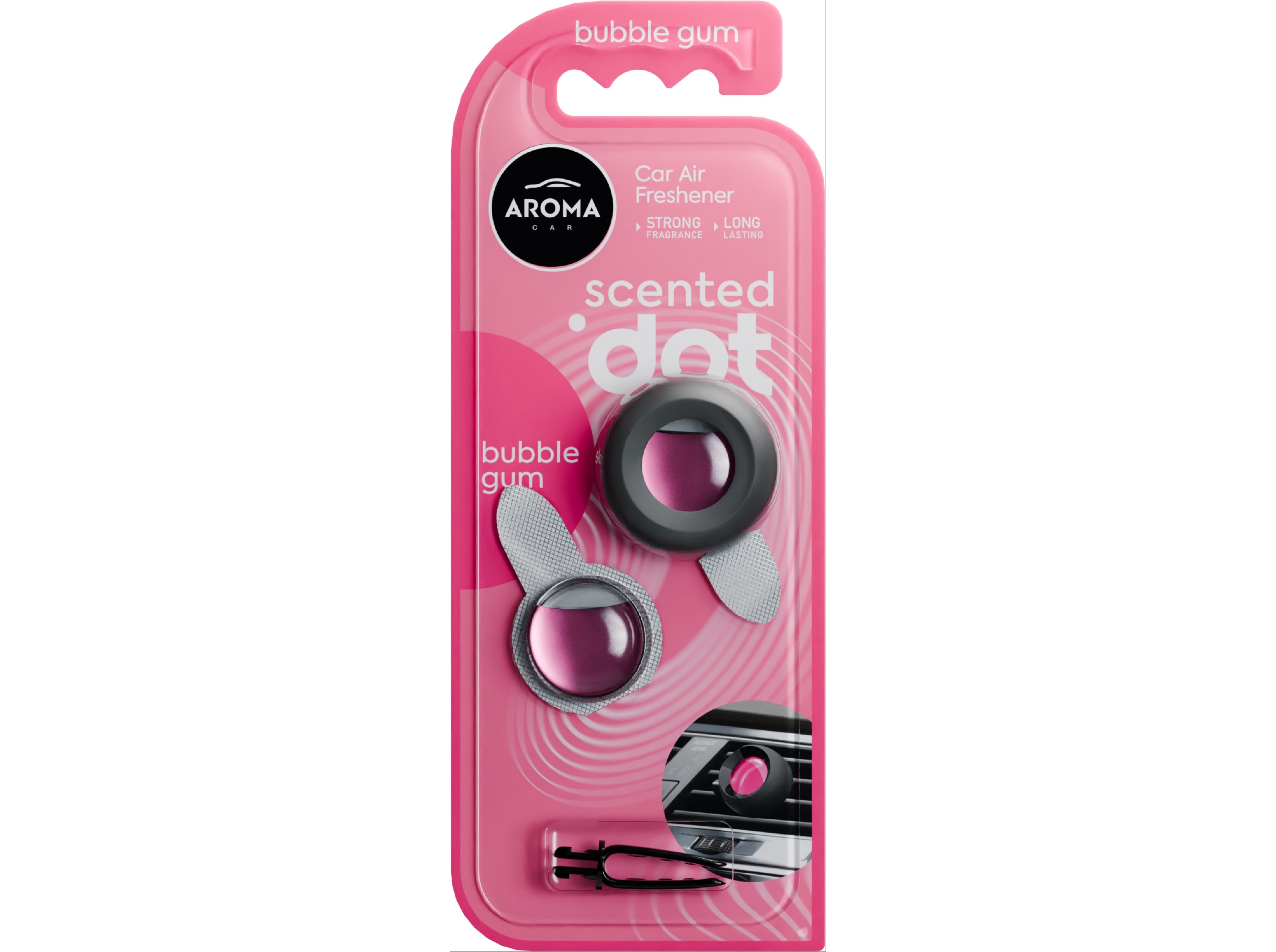 AMBIENTADOR AUTO AROMA CAR DOT REFILL BUBLE GUM