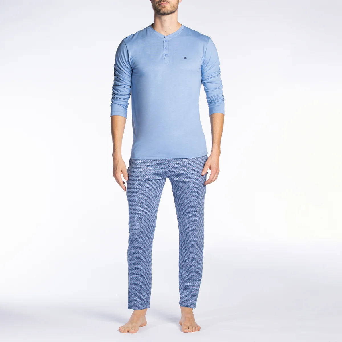 Pyjama homme RAFFINE bleu/imprimé