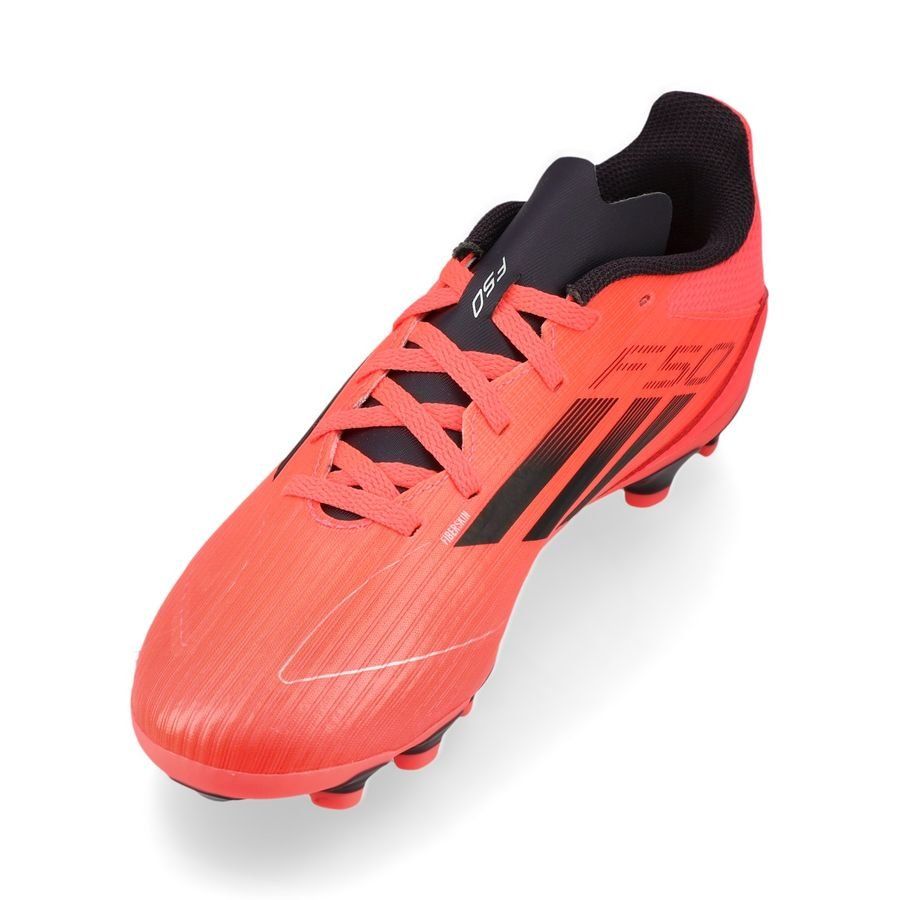 adidas F50 League MG Vivid Horizon - Turbo/Aurora Black/Argenté Enfant