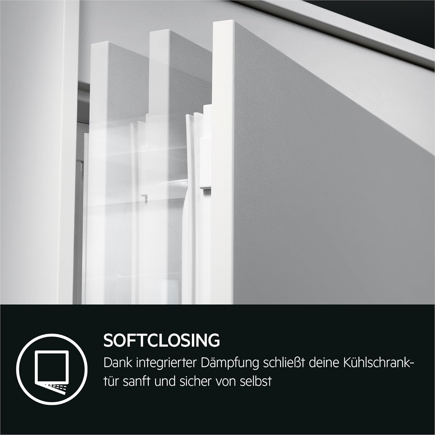 AEG Einbau-Kühlschrank 178cm, Serie 6000 DynamicAir: gleichmäßige Kälteverteilung auf allen Ebenen, Kühlaum 310L, SoftClosing, LCD-Display, Schnell-Kühlen-Funktion, Türalarm, Festtür, TK6DS181DC