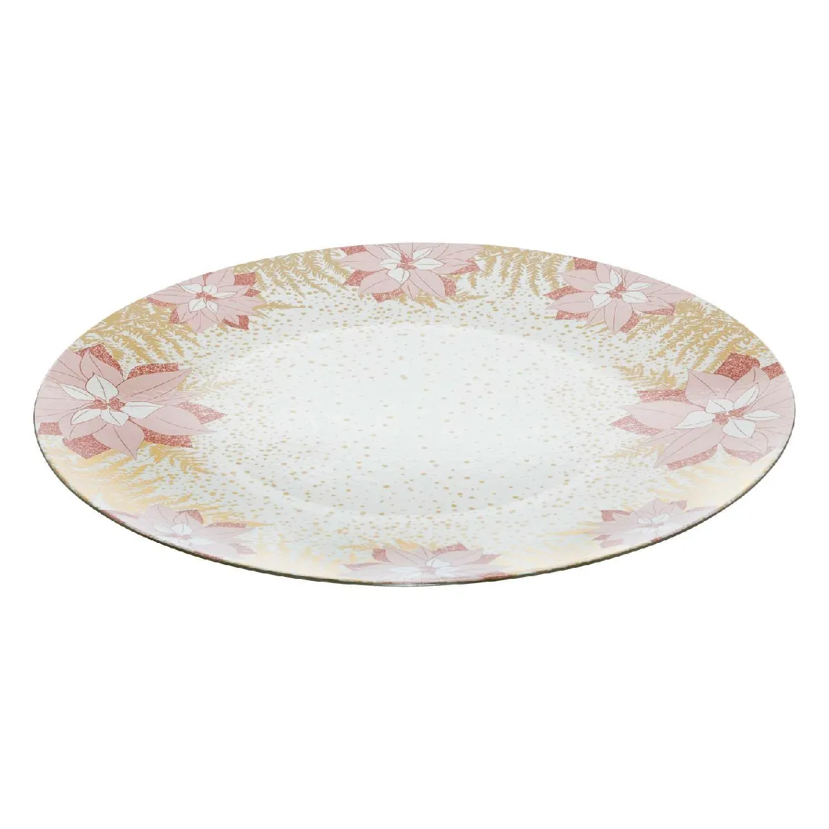 Atmosphera, Createur D'Interieur Dessous d'Assiette Fleur D.33 cm Rose/Or
