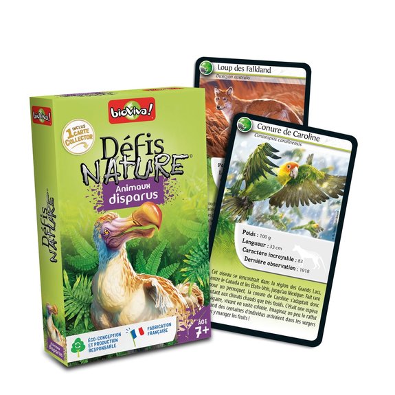 Jeu Défis Nature animaux disparus