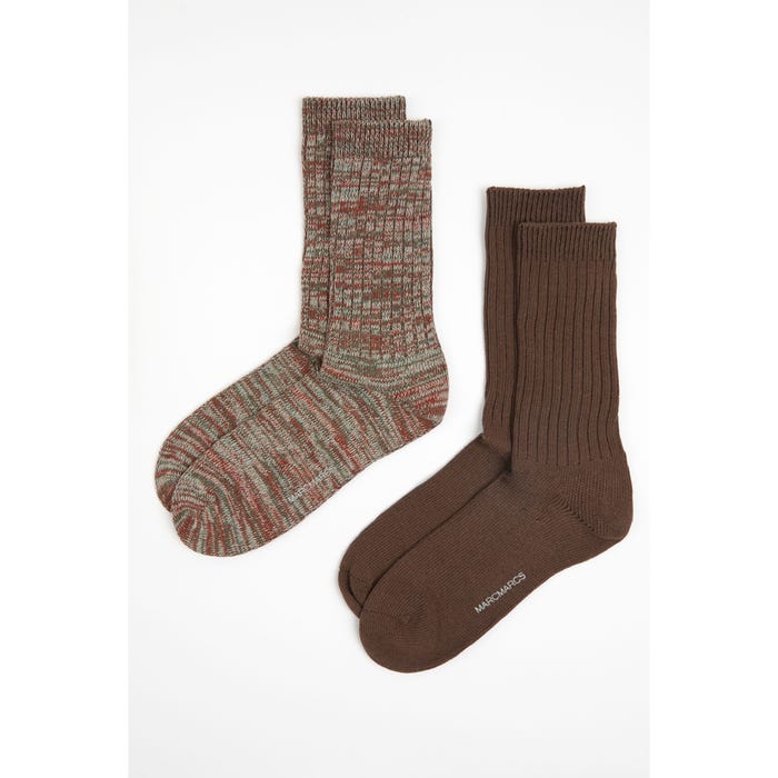 Marcmarcs-2-pack sokken rib brei - MarcMarcs