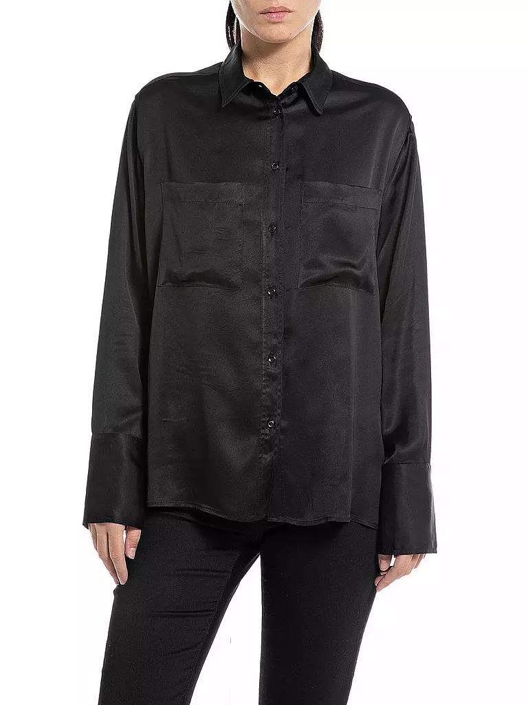 REPLAY Bluse  schwarz